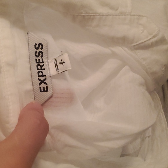 Express Oversized Button Tie Front Shirt - Picture 2 of 2